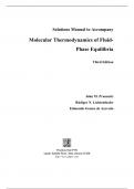 Solutions Manual to Accompany Molecular Thermodynamics of FluidPhase Equilibria Third Edition John M. Prausnitz