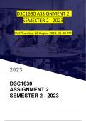 DSC1630 ASSIGNMENT 2 SEMESTER 2 2023 (DUE Tuesday, 22 August 2023, 11:00 PM)