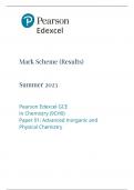 EDEXCEL A LEVEL JUNE 2023 CHEMISTRY 9cho MARKSCHEME PAPER 1