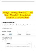 Portage Learning / BIOD 121 Case Study Module 2_ Essentials in Nutrition 2023/204 update