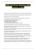 EVOC PACKAGED EXAMS WITH QUESTIONS AND COMPLETE SOLUTIONS GRADED A&plus;