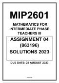 MIP2601 assignment 4 2023