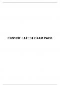 ENN 103F latest Exam  Pack, University of South Africa, UNISA
