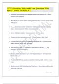 NFHS Coaching Volleyball Exam Questions With 100&percnt; Correct Answers 2023