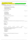 (TEST BANK) A&P 2. REPRODUCTIVE	SYSTEMS   STUDY QUESTIONS & ANSWERS 2023/2024 (correct answer sheet below the questions) CHAPTERS 28