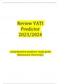 Review VATI Predictor 2023/2024 comprehensive predictor study guide (Rasmussen University)