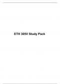 ETH 305V Study Pack, University of South Africa, UNISA