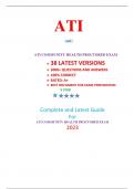 ATI COMMUNITY HEALTH PROCTORED EXAM &lpar;38 EXAM SETS&rpar;