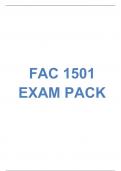 FAC 1501 EXAM PACK INTRODUCTORY FINANCIAL ACCOUNTING 1, University of South Africa, UNISA
