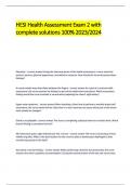 HESI Health Assessment Exam 2 with complete solutions 100&percnt; 2023&sol;2024