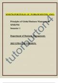 MNB3701/PORTFOLIO OF WORK/SEMESTER 1/2023.    Principles of Global Business Management MNB3701 Semester 1   Department of Business Management.