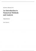 Solution Manual For An Introduction to Numerical Methods and Analysis 3rd Edition By James  Epperson (All Chapters, 100% Original Verified, A+ Grade)