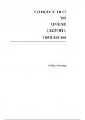 Introduction to Linear Algebra, 3e Gilbert Strang (Solution Manua)