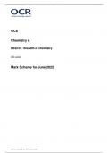 OCR AS LEVEL Chemistry A H032/01 JUNE 2022 FINAL MARK SCHEME> Breadth in chemistry