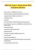 NSG-432 Topic 4 Study Guide With Complete Solution