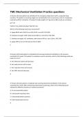 TMC Mechanical Ventilation Practice questions (SCORE A+ GUARANTEED)