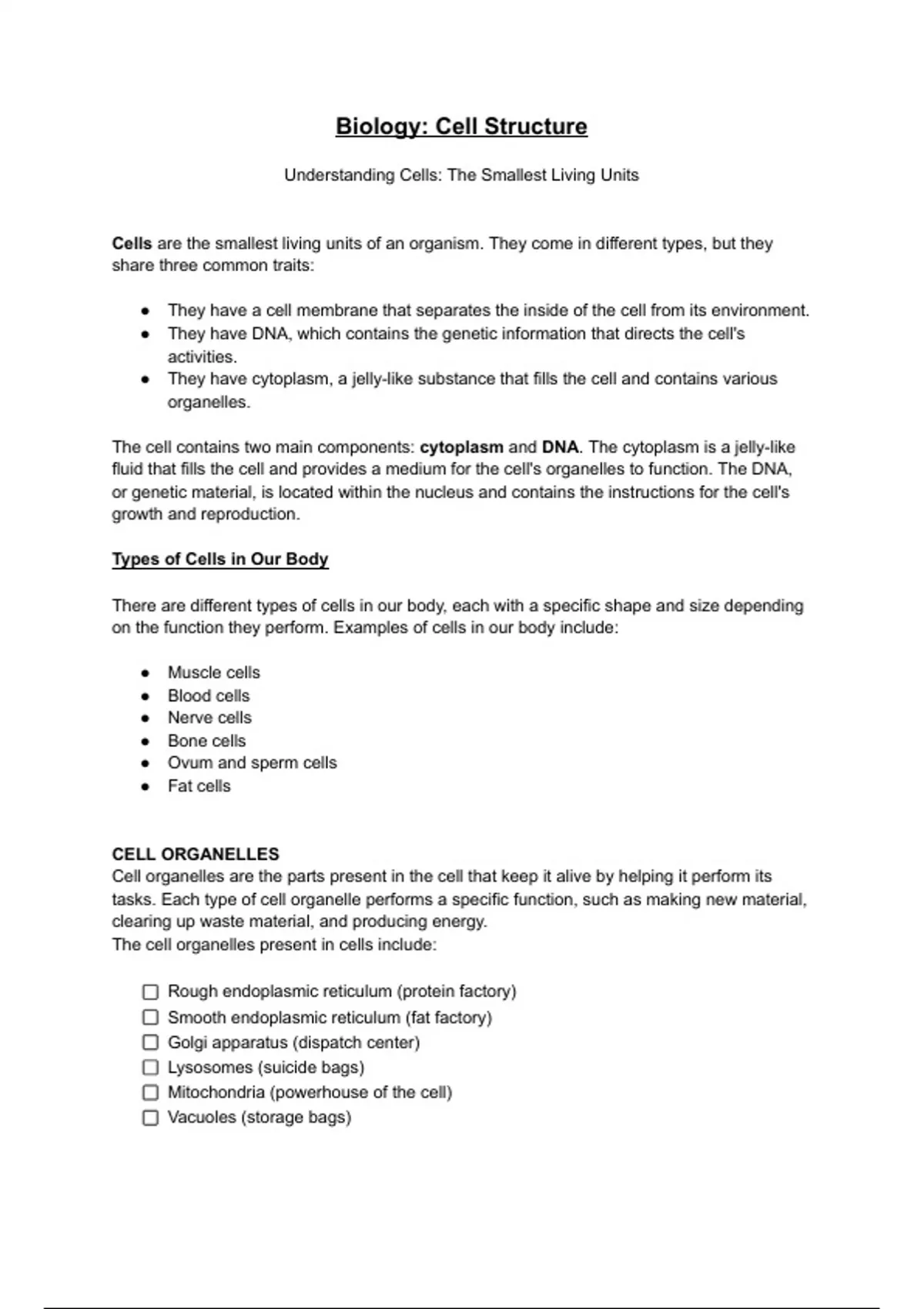 summary-cell-structure-biology-stuvia-us