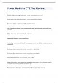 Sports Medicine CTE Exam 2023 with 100&percnt; correct answers