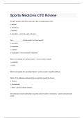 Sports Medicine CTE Exam 2023 with 100&percnt; correct answers