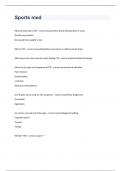 Sports Medicine CTE Exam 2023 with 100&percnt; correct answers