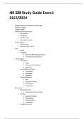 NR 328 Study Guide Exam 2023/2024
