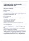 HUD Certification questions with complete solution 2023