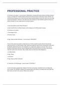 Professional practice Exam  2023 with 100&percnt; correct answers