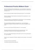 Professional practice Exam  2023 with 100&percnt; correct answers