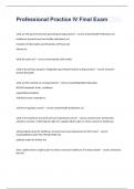 Professional practice Exam  2023 with 100&percnt; correct answers