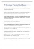 Professional practice Exam  2023 with 100&percnt; correct answers