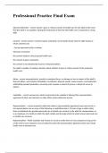 Professional practice Exam  2023 with 100&percnt; correct answers