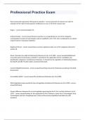 Professional practice Exam  2023 with 100&percnt; correct answers