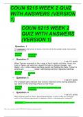 COUN 6215 WEEK 2 QUIZ WITH ANSWERS &lpar;VERSION 1&rpar;