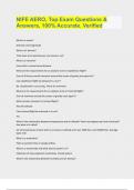NIFE AERO&comma; Top Exam Questions & Answers&comma; 100&percnt; Accurate&period; Verified