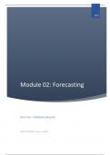 BUSI 7110 Class Notes - MODULE 02: FORECASTING