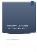 BUSI 7110 Class Notes - MODULE 03: DISCOUNTED CASHFLOW VALUATION