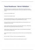 Texas Roadhouse exam 2023 with 100&percnt; correct answers