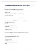 Texas Roadhouse Server exam 2023 with 100&percnt; correct answers