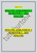 MNG3702  MNG3702 ASSIGNMENT 1 SEMESTER 2 - 2023 MNG3702     