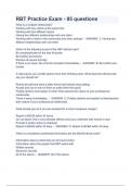 RBT Practice Exam - 85 questions &lpar;WITH COMPLETE SOLUTIONS&rpar;LATEST UPDATED VERSION 20232023 
