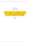 CREST CPSA EXAM 300 QUESTIONS AND CORRECT ANSWERS LATEST 2023-2024(VERIFIED ANSWERS)