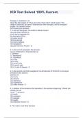 ICB Test Solved 100&percnt; Correct&period;
