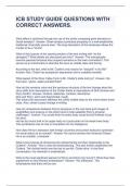 ICB STUDY GUIDE QUESTIONS WITH CORRECT ANSWERS&period;