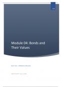 BUSI 7110 Class Notes - MODULE 04: BONDS AND THEIR VALUES