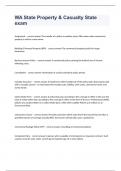 WA State Property & casulty exam questions and complete correct answers