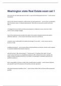 Washington state Real Estate prep exam questions and 100&percnt; correct answers