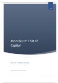 BUSI 7110 Class Notes - MODULE 07: COST OF CAPITAL