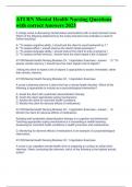 ATI RN Mental Health Nursing Questions with correct Answers 2023