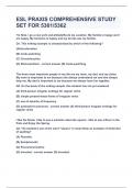 ESL PRAXIS COMPREHENSIVE STUDY SET FOR 5361&sol;5362&vert;UPDATED&VERIFIED&vert;100&percnt; SOLVED&vert;GUARANTEED SUCCESS