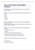 SELF FUNCTIONAL MOVEMENT SCREEN&vert;UPDATED&VERIFIED&vert;100&percnt; SOLVED&vert;GUARANTEED SUCCESS